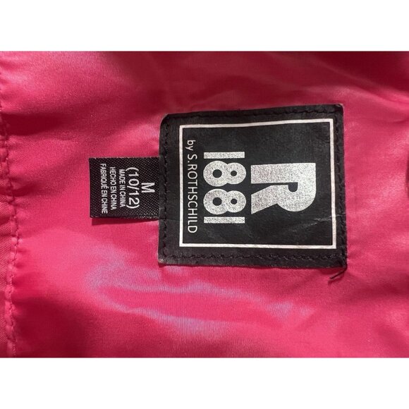 R1881 by Rothchilds Girls Faux Fur Hood Jacket Snow Ski Raspberry Pink M10-12 - Picture 3 of 6